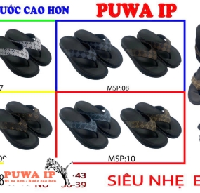 Sỉ Dép Kẹp Đúc Liền Quai, Dép xỏ ngón Nam Mẫu Mới Cao Cấp, Rẻ Bền Đẹp PUWA IP DKF07 08 09 10