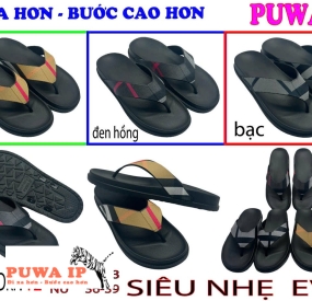 Sỉ Dép Kẹp Đúc Liền Quai, Dép xỏ ngón Nam Mẫu Mới Cao Cấp, Rẻ Bền Đẹp PUWA IP DKF12