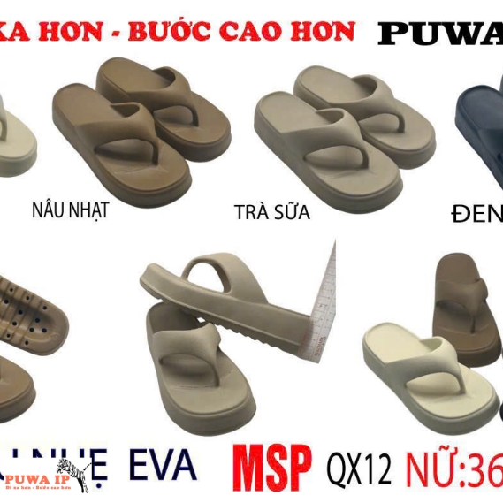 DÉP QUAI NGANG SIÊU NHẸ EVAL QX 12 NHIỀU MÀU 