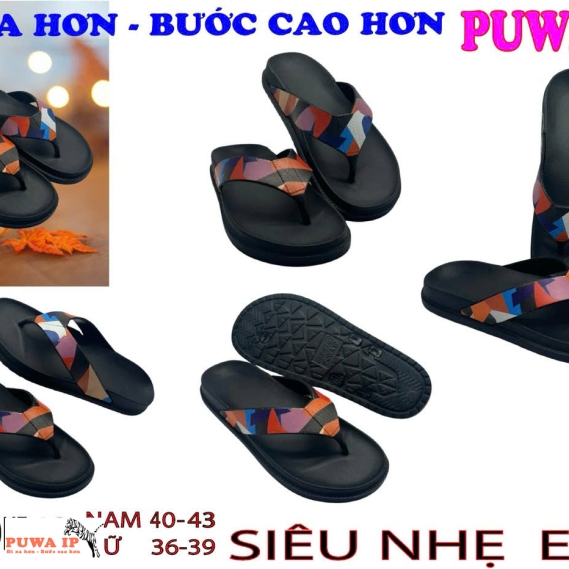 Sỉ Dép Kẹp Đúc Liền Quai, Dép xỏ ngón Nam Mẫu Mới Cao Cấp, Rẻ Bền Đẹp PUWA IP DKF13
